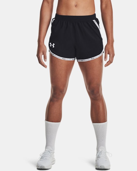 Women's UA Fly-By 2.0 Brand Shorts, Black, pdpMainDesktop image number 0